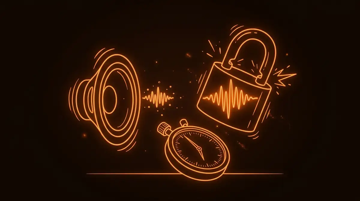 Колонка выпускает короткий фрагмент звука перед замком — ограничения бесплатных аналогов